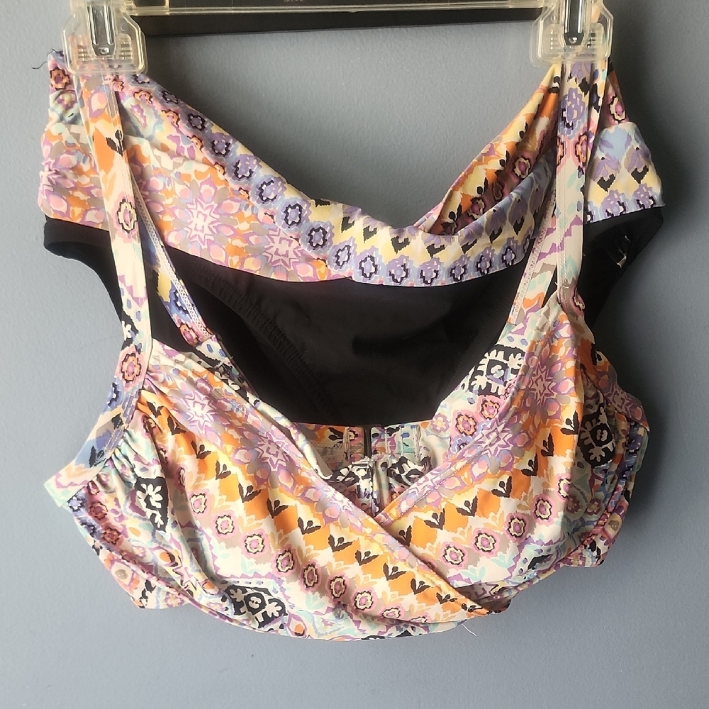 Colorful Patterned Bikini Top